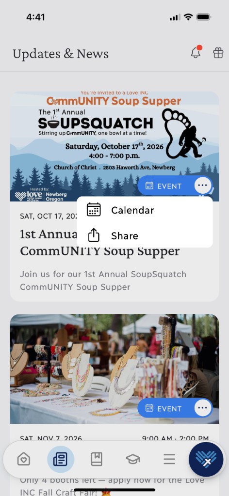Love INC Updates and News showing community events